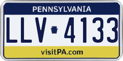 PA license plate LLV4133