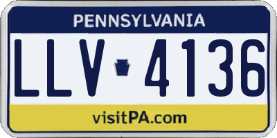 PA license plate LLV4136