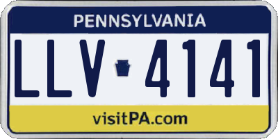 PA license plate LLV4141