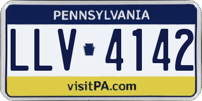 PA license plate LLV4142