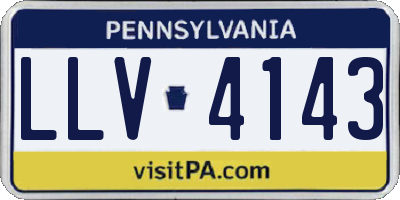 PA license plate LLV4143