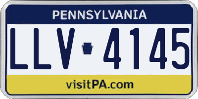 PA license plate LLV4145