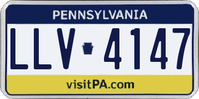 PA license plate LLV4147