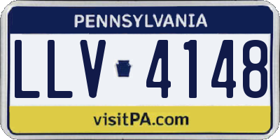 PA license plate LLV4148