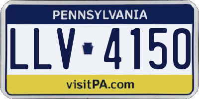 PA license plate LLV4150