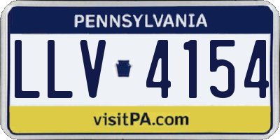 PA license plate LLV4154