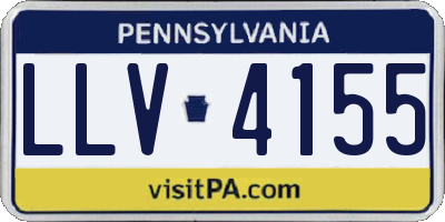 PA license plate LLV4155