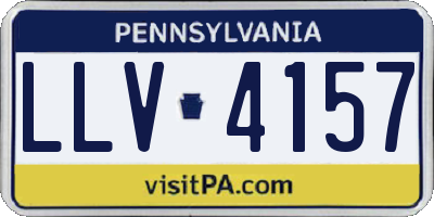 PA license plate LLV4157