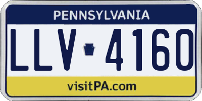 PA license plate LLV4160