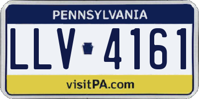 PA license plate LLV4161