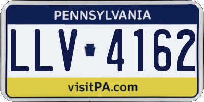 PA license plate LLV4162