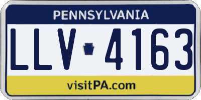 PA license plate LLV4163
