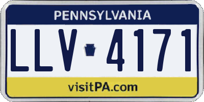PA license plate LLV4171