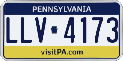 PA license plate LLV4173