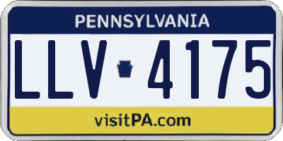 PA license plate LLV4175