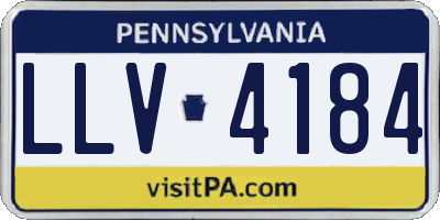 PA license plate LLV4184