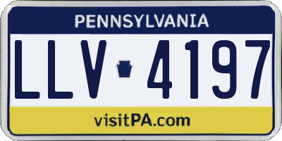 PA license plate LLV4197
