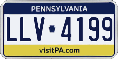 PA license plate LLV4199