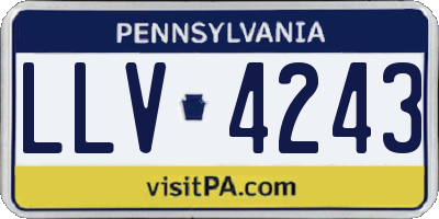 PA license plate LLV4243