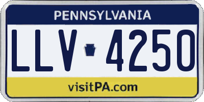 PA license plate LLV4250