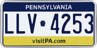 PA license plate LLV4253