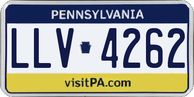 PA license plate LLV4262