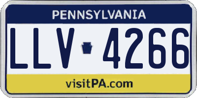 PA license plate LLV4266