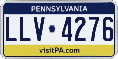 PA license plate LLV4276
