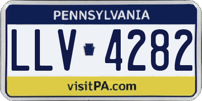 PA license plate LLV4282