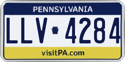 PA license plate LLV4284