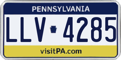 PA license plate LLV4285