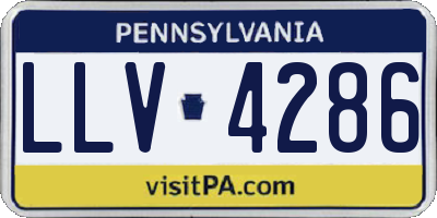 PA license plate LLV4286