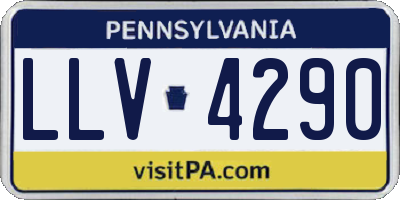 PA license plate LLV4290