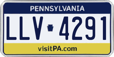 PA license plate LLV4291