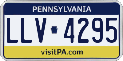 PA license plate LLV4295