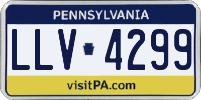 PA license plate LLV4299