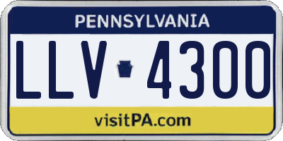 PA license plate LLV4300