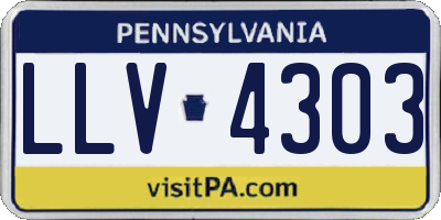 PA license plate LLV4303