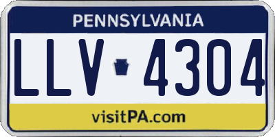 PA license plate LLV4304
