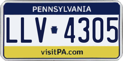 PA license plate LLV4305