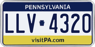PA license plate LLV4320