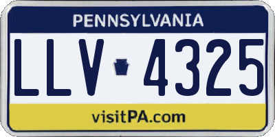 PA license plate LLV4325