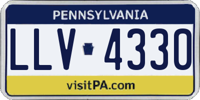 PA license plate LLV4330