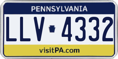 PA license plate LLV4332