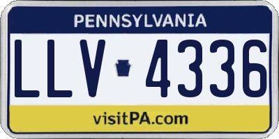 PA license plate LLV4336
