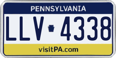 PA license plate LLV4338