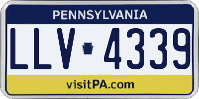 PA license plate LLV4339