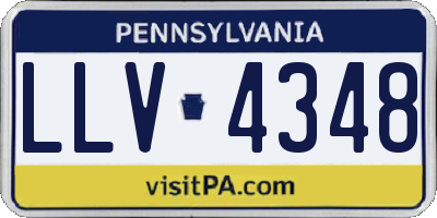 PA license plate LLV4348