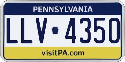 PA license plate LLV4350