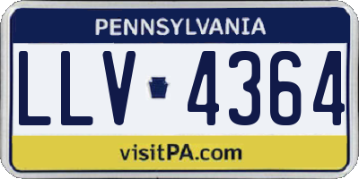 PA license plate LLV4364